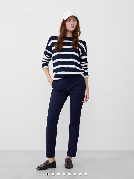 Banana Republic Pants - Banana Republic Sloan Ankle length trousers Sz 6L in Preppy Navy